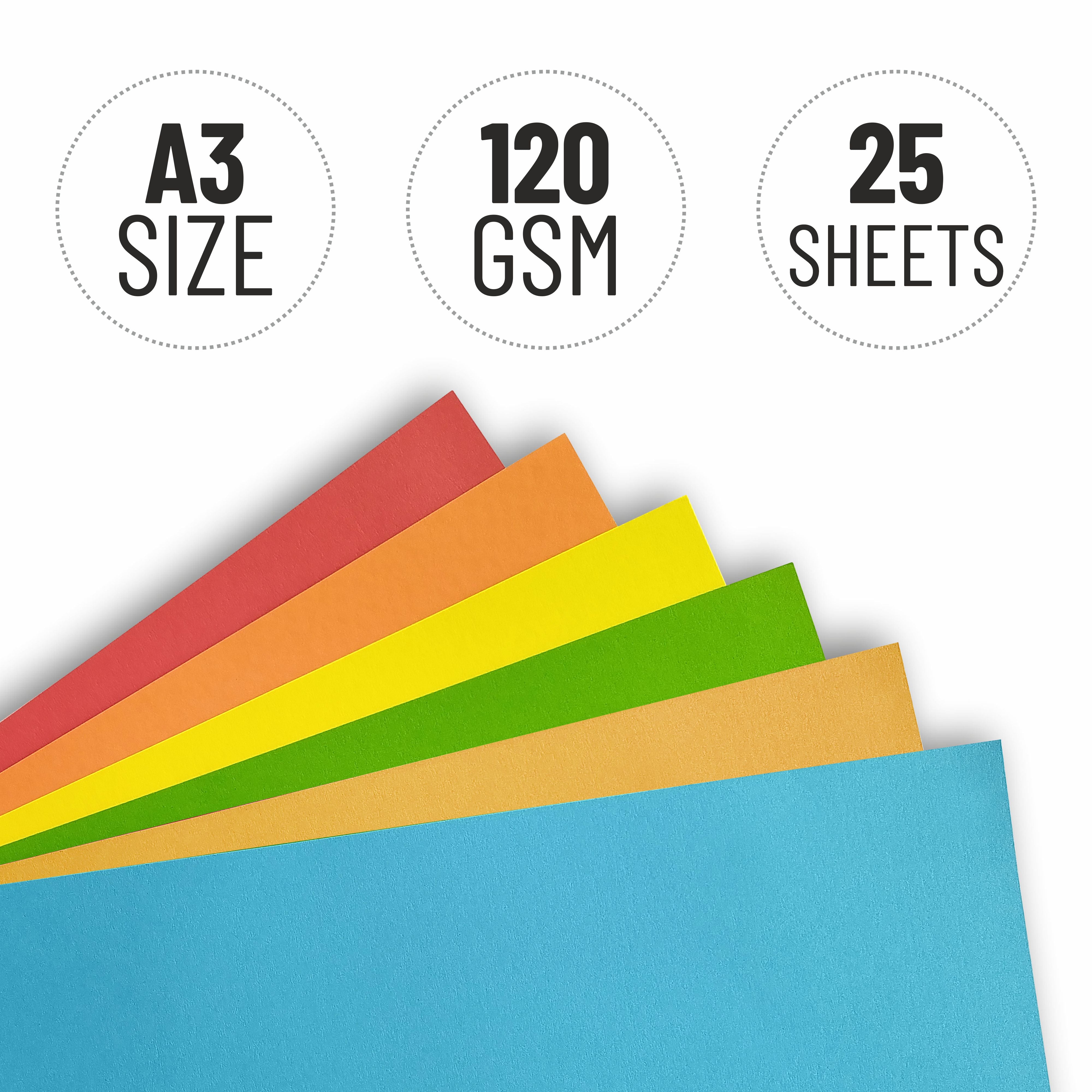 Anupam Assorted Colour-Loose Paper-120GSM-6 Colours Paper for Arts & Crafts-Quilling-Origami